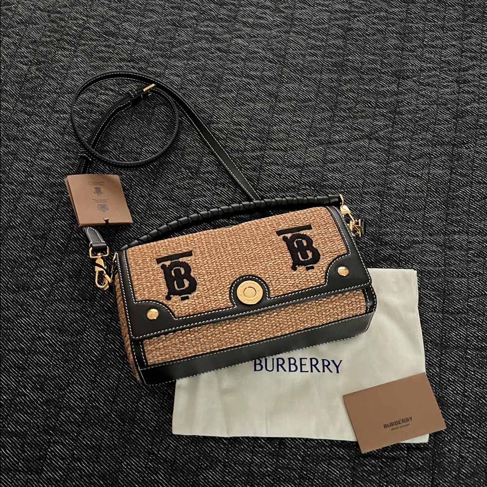 Burberry Black and Tan Freya Crossbody Bag - Picture 7 of 12